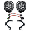 4" LZR LED - Round - Pillar Mount - 2-Light System - 24W Spot Beam - Jeep JL / JT Sport-S-Altitude Bumper
