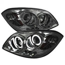 ( Spyder ) - Projector Headlights - CCFL Halo - LED ( Replaceable LEDs ) - Smoke - High H1 (Included) - Low H1 (Included)