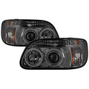 ( Spyder ) - 1PC Projector Headlights - CCFL Halo - Smoke - High H1 (Included) - Low H1 (Included)