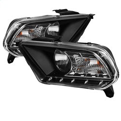 ( Spyder ) - DRL LED Crystal Headlights - Black