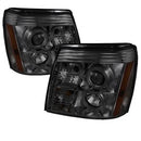 ( Spyder ) - Projector Headlights - Xenon/HID Model Only ( Not Compatible With Halogen Model ) - LED Halo - DRL - Smoke - High H1 (Included) - Low D1S (Not Included)
