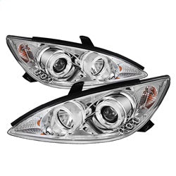 ( Spyder ) - Projector Headlights - LED Halo - LED ( Replaceable LEDs ) - Chrome - High H1 (Included) - Low H1 (Included)