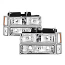 ( xTune ) - Headlights W/ Corner & Parking Lights 8pcs sets - Chrome
