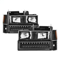 ( xTune ) - Corner/LED Bumper Headlights - Black