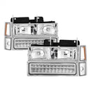 ( xTune ) - Corner/LED Bumper Headlights - Chrome