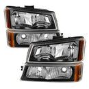 ( xTune ) - Crystal Headlights W/ Bumper Lights - Black