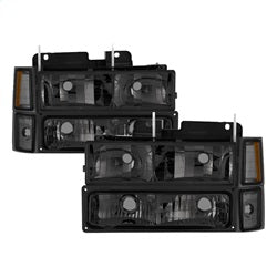 ( xTune ) - Headlights W/ Corner & Parking Lights 8pcs sets - Smoked