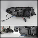 ( Spyder ) - Projector Headlight - Halogen Model Only ( Not Compatible With Xenon/HID Model ) - LED Halo - Smoke - High H1 (Included) - Low H7 (Included)