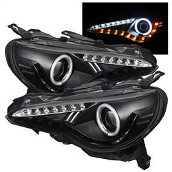 ( Spyder ) - Projector Headlights - CCFL Halo - DRL LED - Black