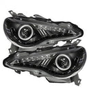 ( Spyder ) - Projector Headlights- DRL LED - Black