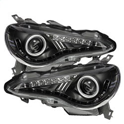 ( Spyder ) - Projector Headlights- DRL LED - Black