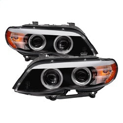 ( Spyder ) - Dual Projector Headlights - Halogen Model Only DRL LED - CCFL Halo - Black - High H7 ( Included ) - Low H7 ( Included )