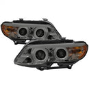 ( Spyder ) - Dual Projector Headlights - Halogen Model Only DRL LED - CCFL Halo - Smoke - High H7 ( Included ) - Low H7 ( Included )