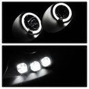 ( Spyder ) - Projector Headlights - LED Halo - LED ( Replaceable LEDs ) - Black Smoke - High H1 (Included) - Low H1 (Included)