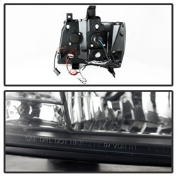 ( Spyder ) - Projector Headlights - LED Halo - LED ( Replaceable LEDs ) - Black Smoke - High H1 (Included) - Low H1 (Included)