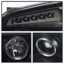 ( Spyder ) - Projector Headlights - LED Halo - LED ( Replaceable LEDs ) - Black Smoke - High H1 (Included) - Low 9006 (Not Included)