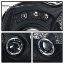 ( Spyder ) - Projector Headlights - LED Halo - LED ( Replaceable LEDs ) - Black Smoke - High H1 (Included) - Low 9006 (Not Included)