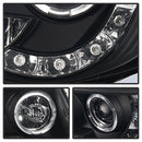( Spyder ) - Projector Headlights - LED Halo - LED ( Replaceable LEDs ) - Black Smoke - High H1 (Included) - Low H1 (Included)