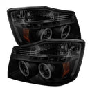 ( Spyder ) - Projector Headlights - CCFL Halo - LED ( Replaceable LEDs ) - Black Smoke - High H1 (Included) - Low 9006 (Not Included)