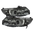 ( Spyder ) - Projector Headlights - CCFL Halo - Smoke - High H1 (Included) - Low H1 (Included)