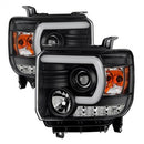 ( Spyder ) - Projector Headlights - Light Bar DRL - Black