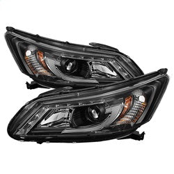 ( Spyder ) - Projector Headlights - Light Bar DRL - Black