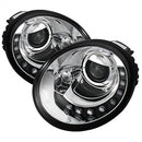 ( Spyder ) - Projector Headlights - DRL - Chrome