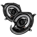 ( Spyder ) - Projector Headlights - Halogen Model Only DRL - Black