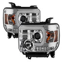 ( Spyder ) - Projector Headlights - Light Bar DRL - Chrome