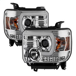 ( Spyder ) - Projector Headlights - Light Bar DRL - Chrome