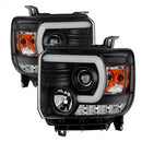 ( Spyder ) - Projector Headlights - Light Bar DRL - Black