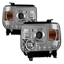 ( Spyder ) - Projector Headlights - Light Bar DRL - Chrome