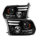 ( Spyder ) - Projector Headlights (Not compatible on models w/ Factory Dual Lamp/Quad Lamp Headlights) - Light Bar DRL - Black