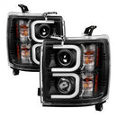 ( Spyder ) - Projector Headlights - Light Bar DRL - Black