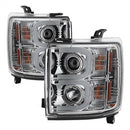 ( Spyder ) - Projector Headlights - Light Bar DRL - Chrome