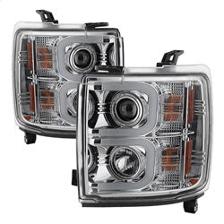( Spyder ) - Projector Headlights - Light Bar DRL - Chrome