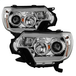 ( Spyder ) - Projector Headlights - Light Bar DRL - Chrome