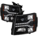 ( Spyder ) - Version 2 Projector Headlights - LED DRL - Black