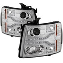 ( Spyder ) - Version 2 Projector Headlights - LED DRL - Chrome
