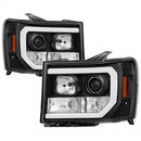 ( Spyder) - Version 2 Projector Headlights - Light Bar DRL LED - Black