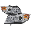 ( Spyder ) - 4DR Version 2 Projector Headlights - AFS HID Model Only - Light Bar DRL - Chrome