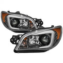 ( Spyder ) - Projector Headlights - Halogen Model Only Light Bar DRL - Black