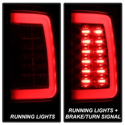 ( Spyder ) - Light Bar LED Tail Lights - Incandescent Model only - Red Clear