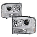 ( Spyder ) - 1PC Light Bar Projector Headlights - Chrome