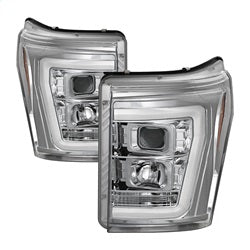 ( Spyder ) - Version 2 Projector Headlights - Light Bar DRL - Chrome