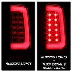 ( Spyder ) - Version 2 Light Bar LED Tail Lights - Red Clear