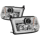 ( Spyder ) - Version 2 Projector Headlights - Halogen Model Only - Light Bar DRL - Chrome