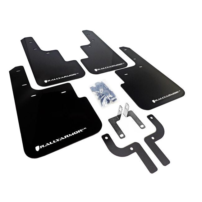 Rally Armor MF33-UR-BLK/WH - 2010-2019 Mitsubishi Outlander Sport Outlander Sport/ASX/RVR - Black Mud Flap/White Logo