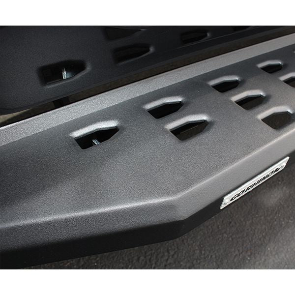 Go Rhino - 6940518720PC - RB20 Running Boards w Drop Steps Black Textured Powdercoat Pair Complete Set