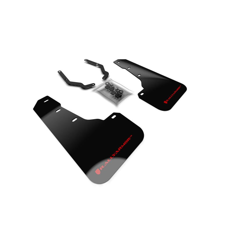 Rally Armor MF46-FTLT-BLK/RD - 2018-2019 Subaru Crosstrek Limited Premium Sport - Black Mud Flap/Red Logo
